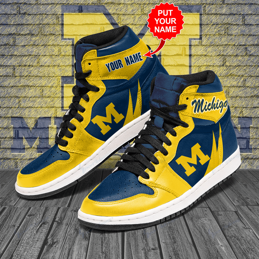 Michigan Wolverines Personalized Custom Jshoes 84