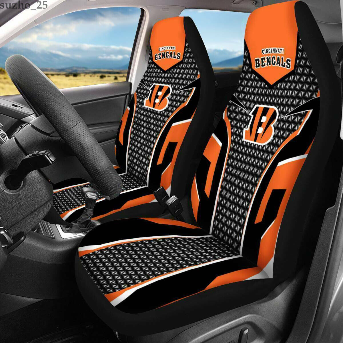 Cincinnati Bengals Car Seat Covers 2PCS BG5629