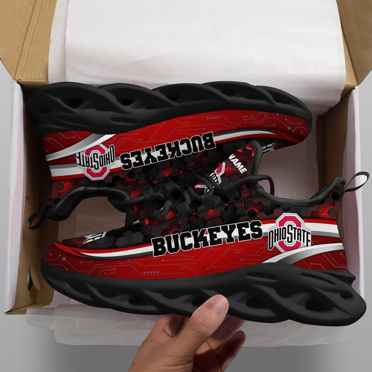 NCAAF Ohio State Buckeyes Max Soul Shoes Nicegift MSSE7W4