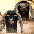 Minnesota Vikings NFL 3D Pullover Hoodie HFV06