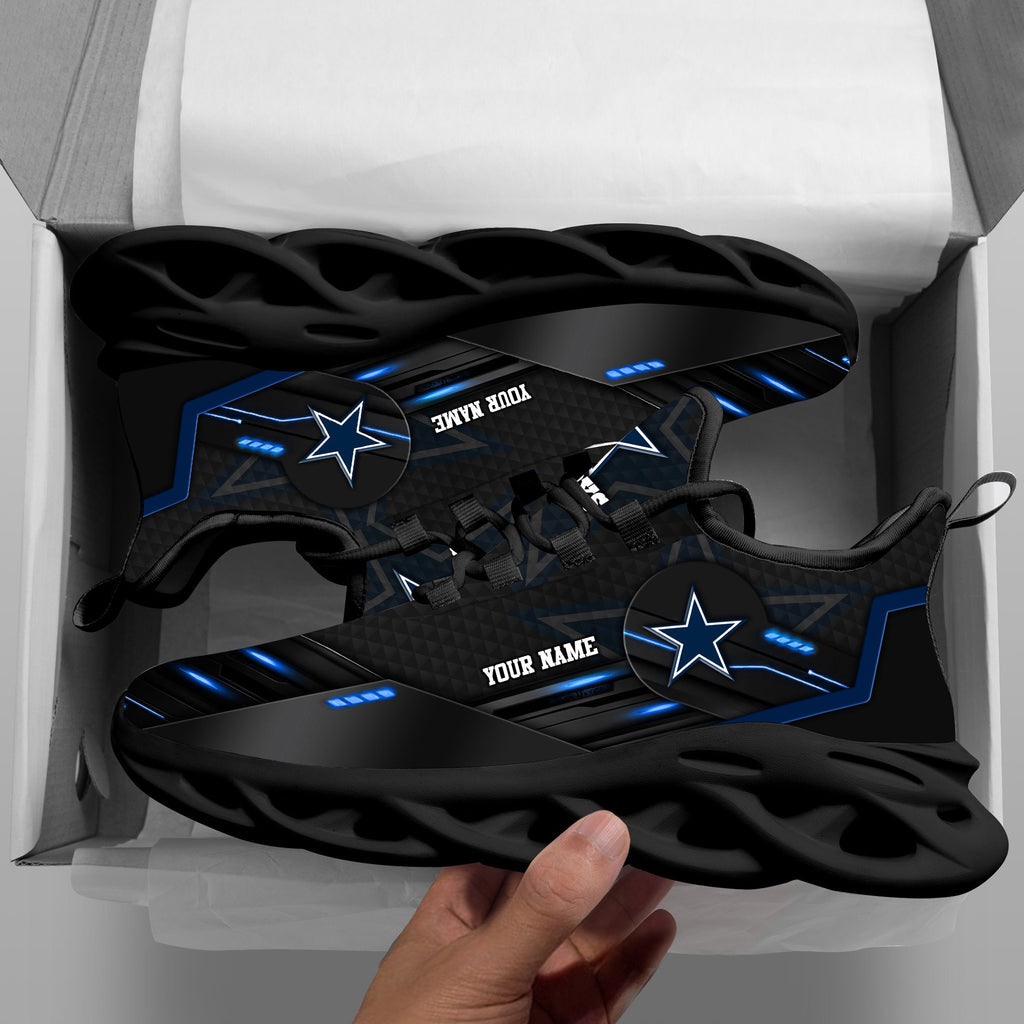 Dallas Cowboys Black Clunky Sneaker Custom Your Name, Sport Sneakers, Gifts For Fan, Gifts For Dad ETRG-43331