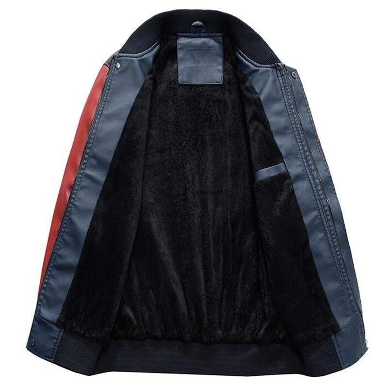 Cincinnati Bengals Premium Fleece-Lined Leather Bomber Jacket BG59