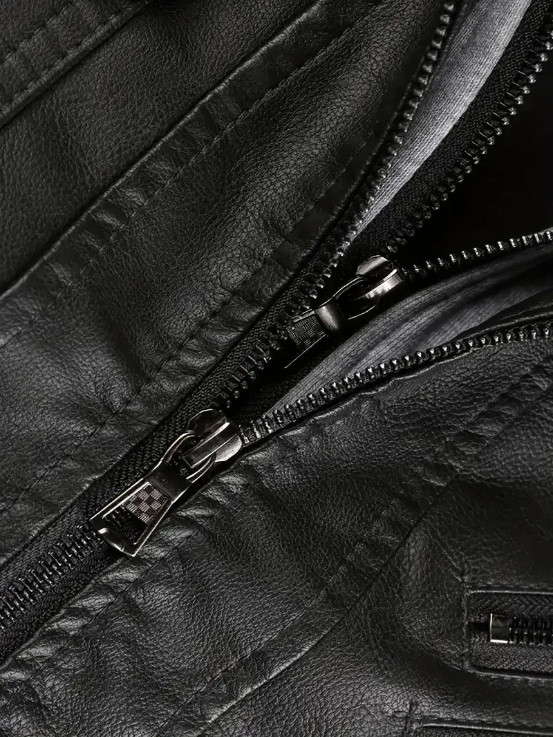 Premium & Ultra-Thick Leather Jacket with Fleece Hood - Philadelphia Eagles VA2124