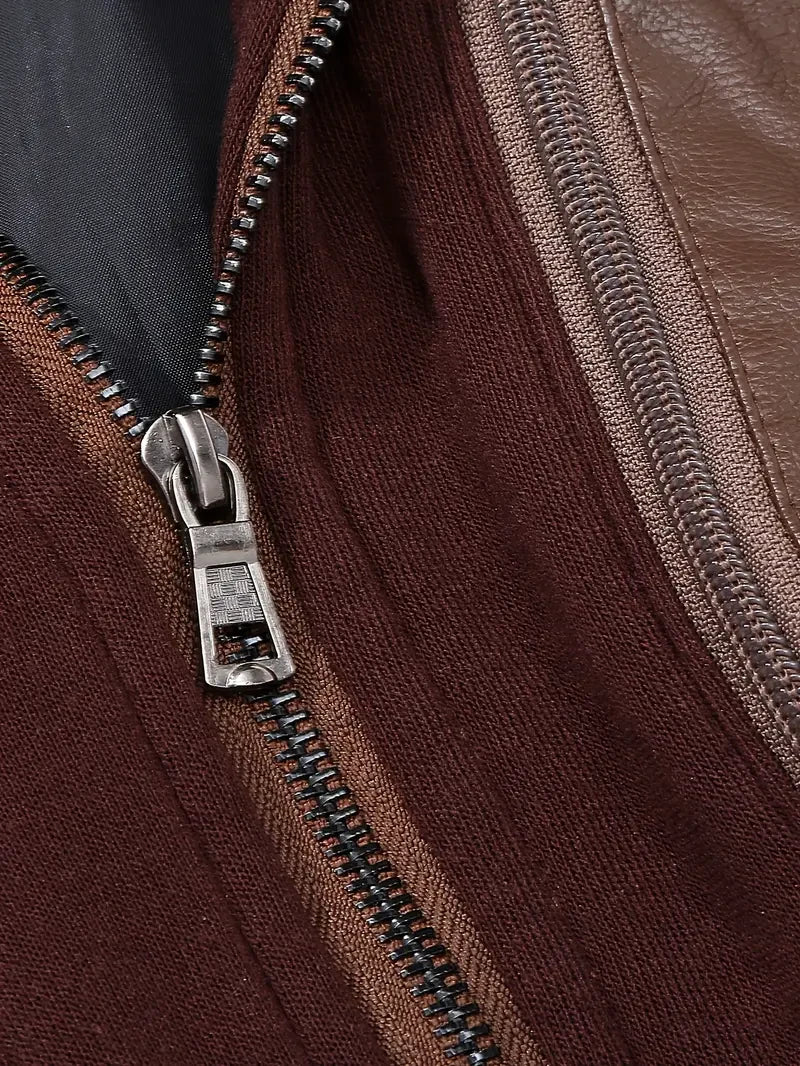 Premium & Ultra-Thick Leather Jacket with Fleece Hood - San Francisco 49ers PHVK8414