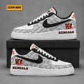 Cincinnati Bengals | Premium NFL Fear The Team AF1 Sneakers - VA36231