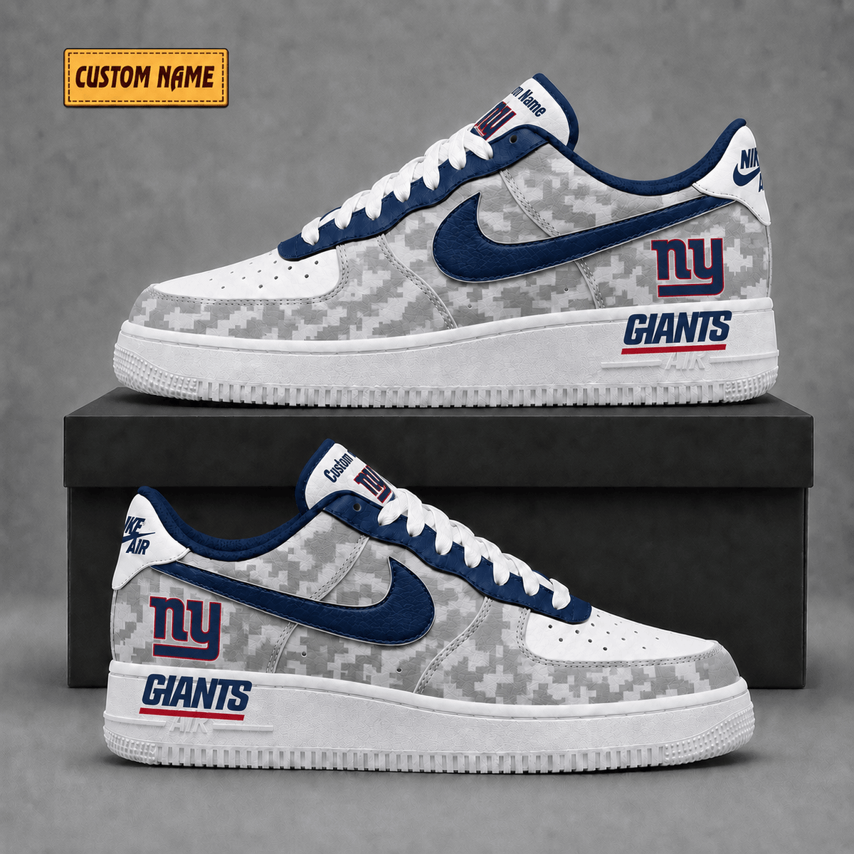 New York Giants | Premium NFL Fear The Team AF1 Sneakers - VA36237