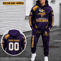 Minnesota Vikings Personalized Combo Hoodie And Sweatpants Gift For Fan VA1075