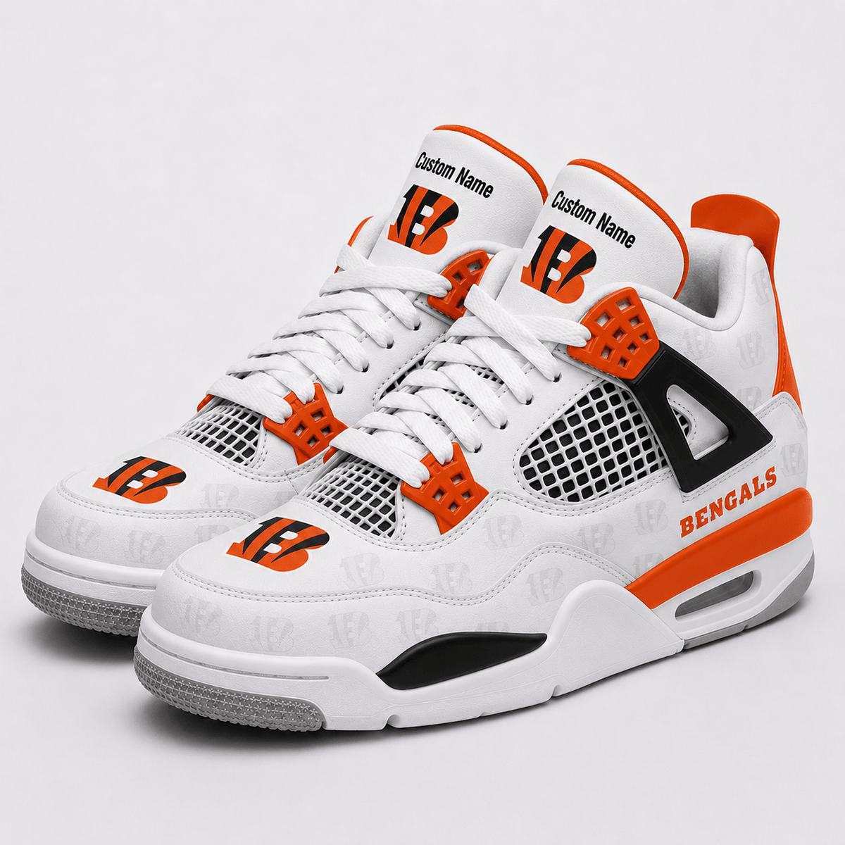Cincinnati Bengals Personalized AJ4 Sneaker VA338