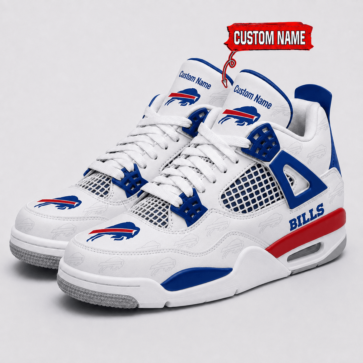 Buffalo Bills Personalized AJ4 Sneaker VA339