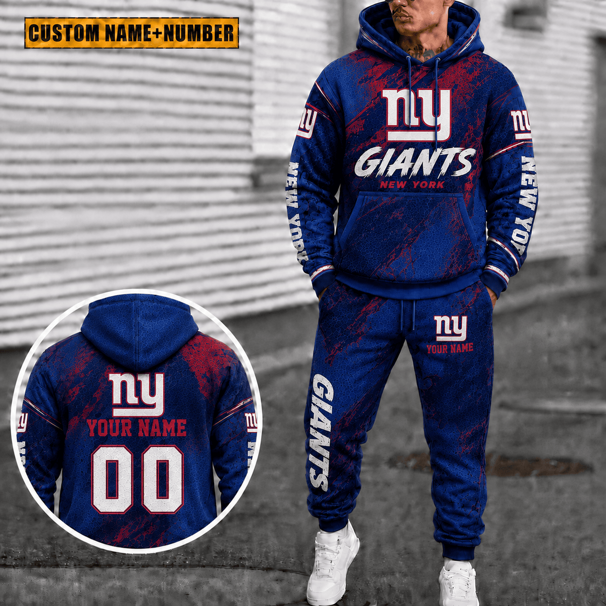 New York Giants Personalized Combo Hoodie And Sweatpants Gift For Fan VAN6138