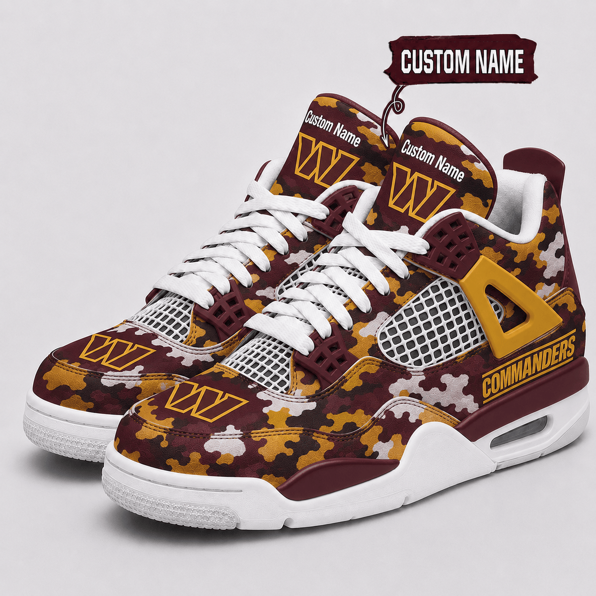 Washington Commanders Personalized AJ4 Sneaker VAN12119