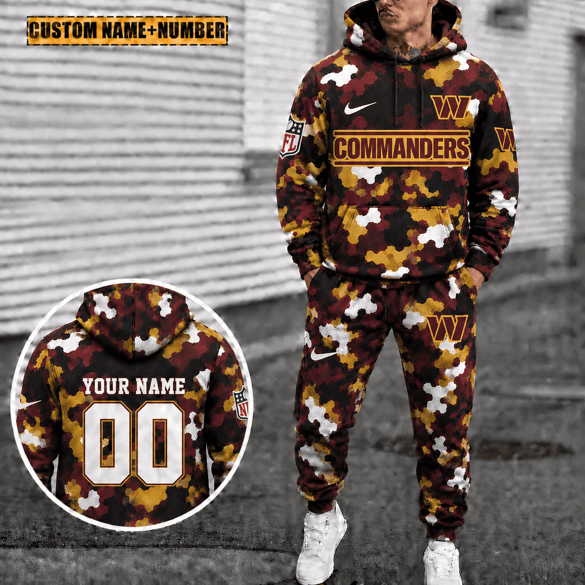 Washington Commanders Personalized Combo Hoodie And Sweatpants Gift For Fan VAN4069