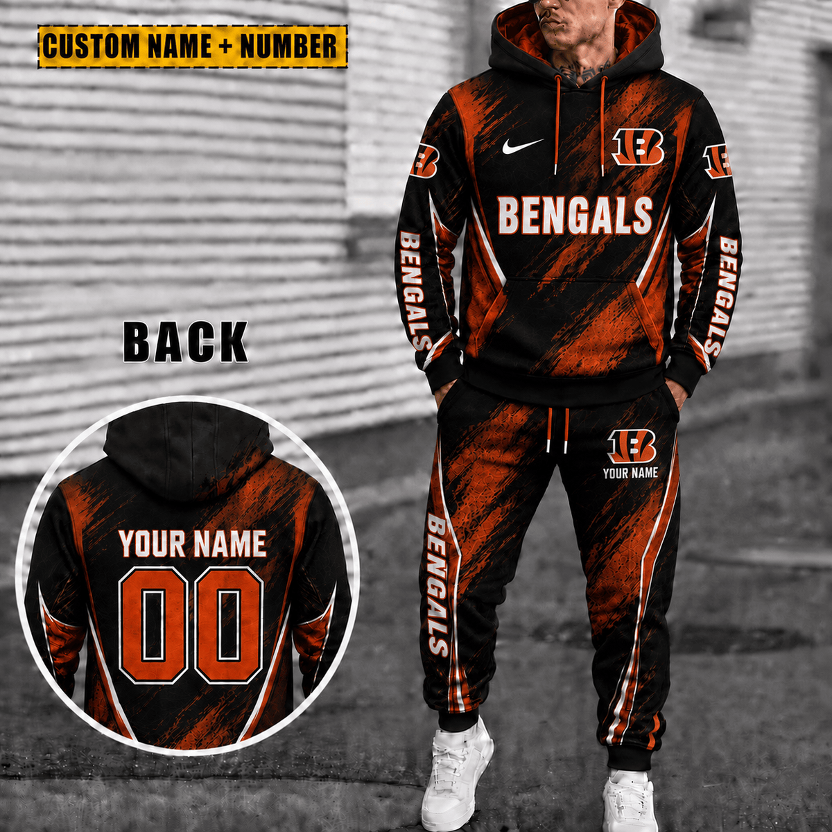 Cincinnati Bengals Personalized Combo Hoodie And Sweatpants Gift For Fan VAN6622