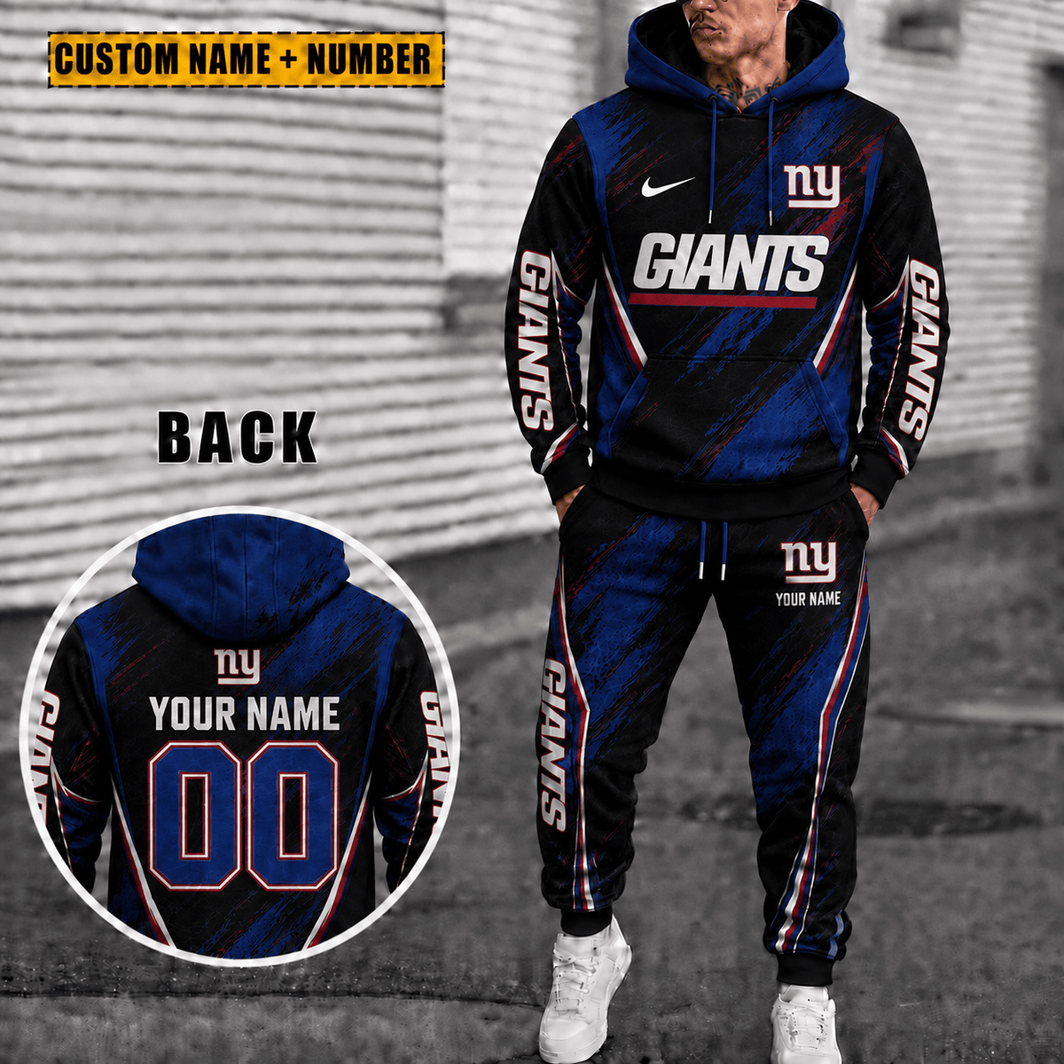 New York Giants Personalized Combo Hoodie And Sweatpants Gift For Fan VAN6629