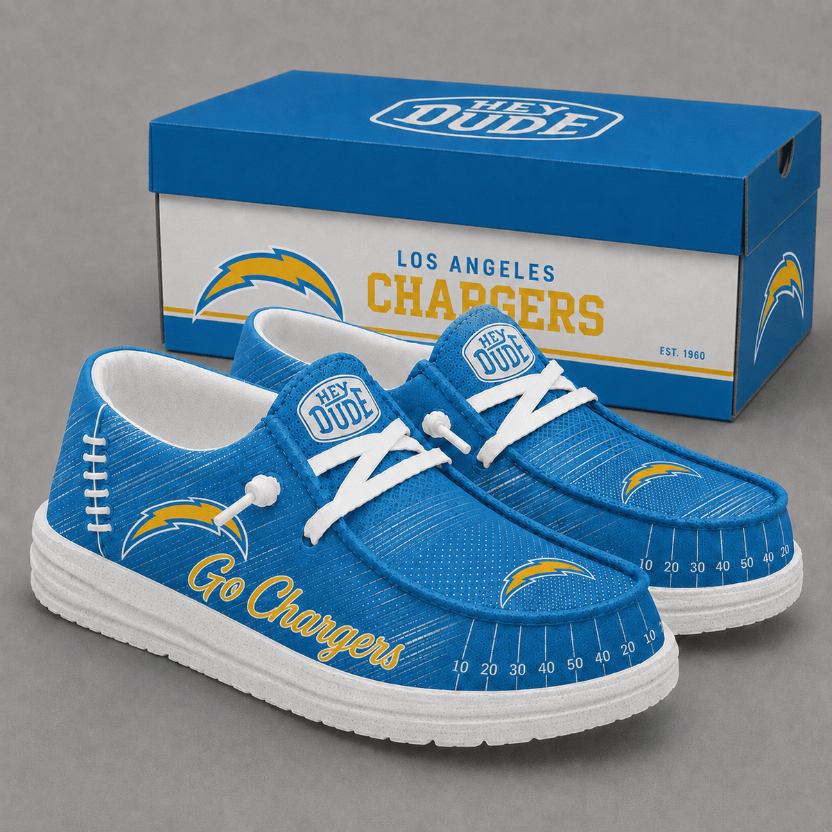 Los Angeles Chargers | Premium NFL Football Field Fan Loafer Shoes - VA33105