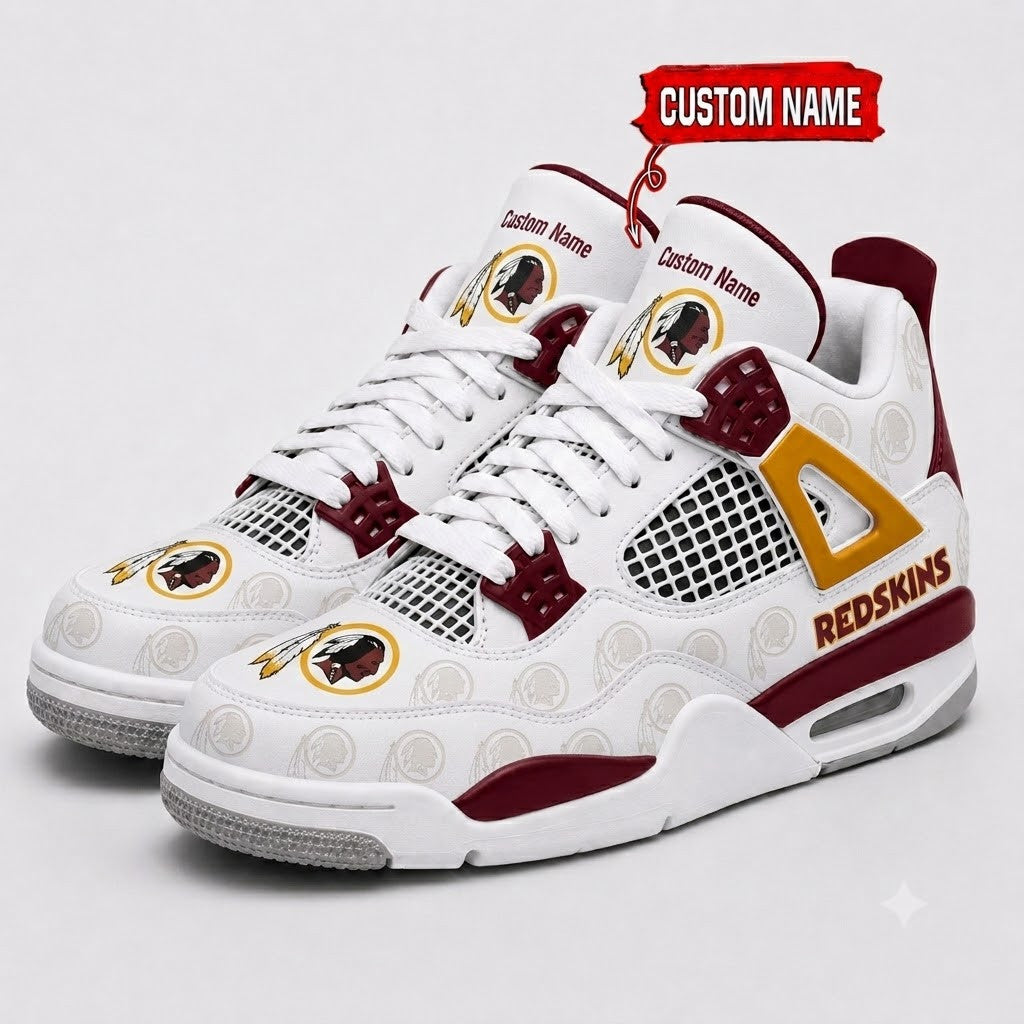 Washington Redskins Personalized AJ4 Sneaker VA3472