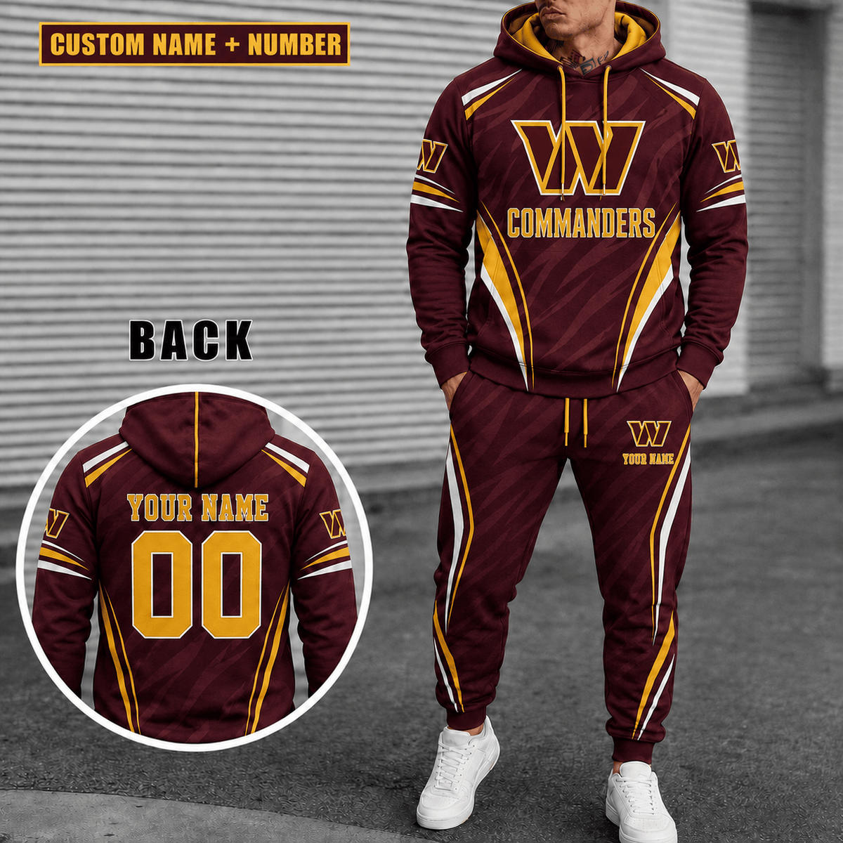 Washington Commanders Personalized Combo Hoodie And Sweatpants Gift For Fan VAN55230