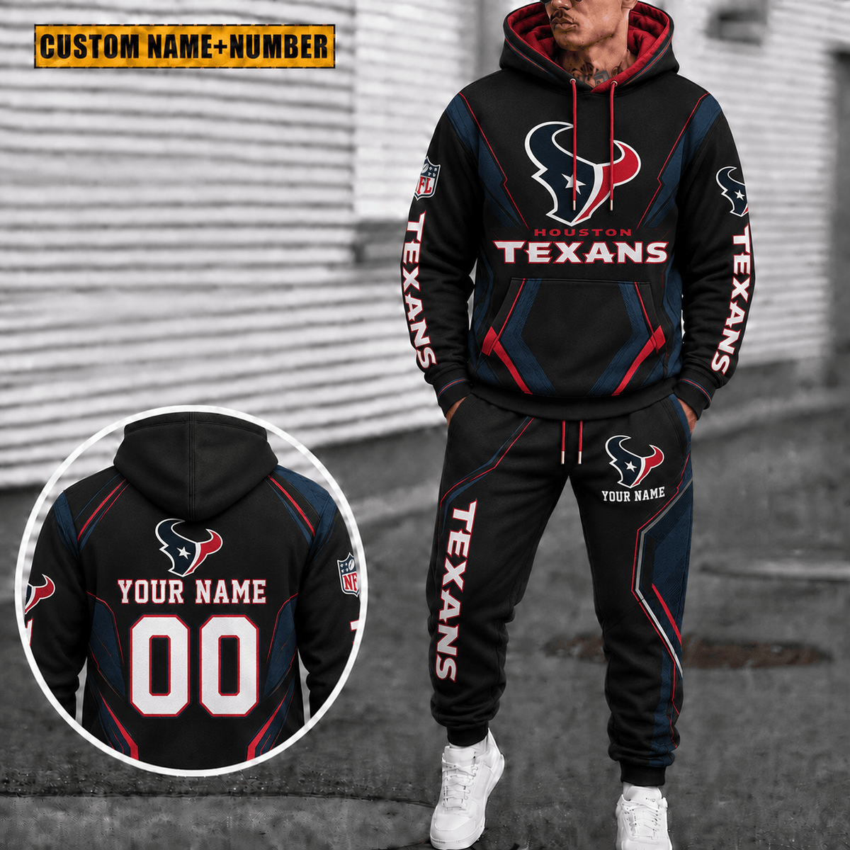 Houston Texans Personalized Combo Hoodie And Sweatpants Gift For Fan VAN44113