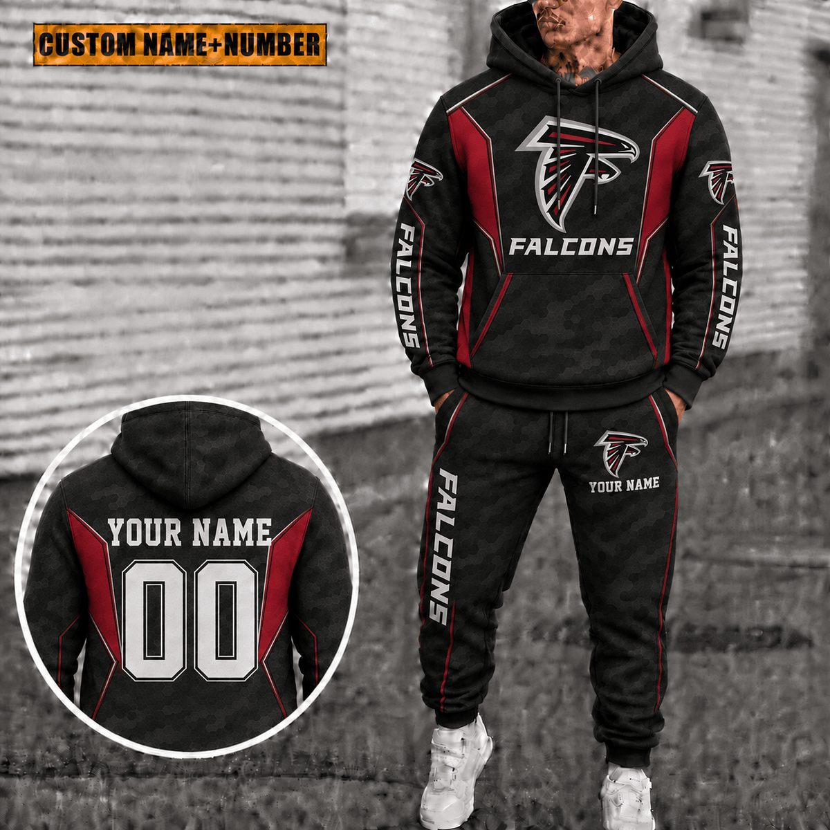 Atlanta Falcons Personalized Combo Hoodie And Sweatpants Gift For Fan VAN88108