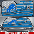 Detroit Lions Personalized Auto Sun Shade BG10