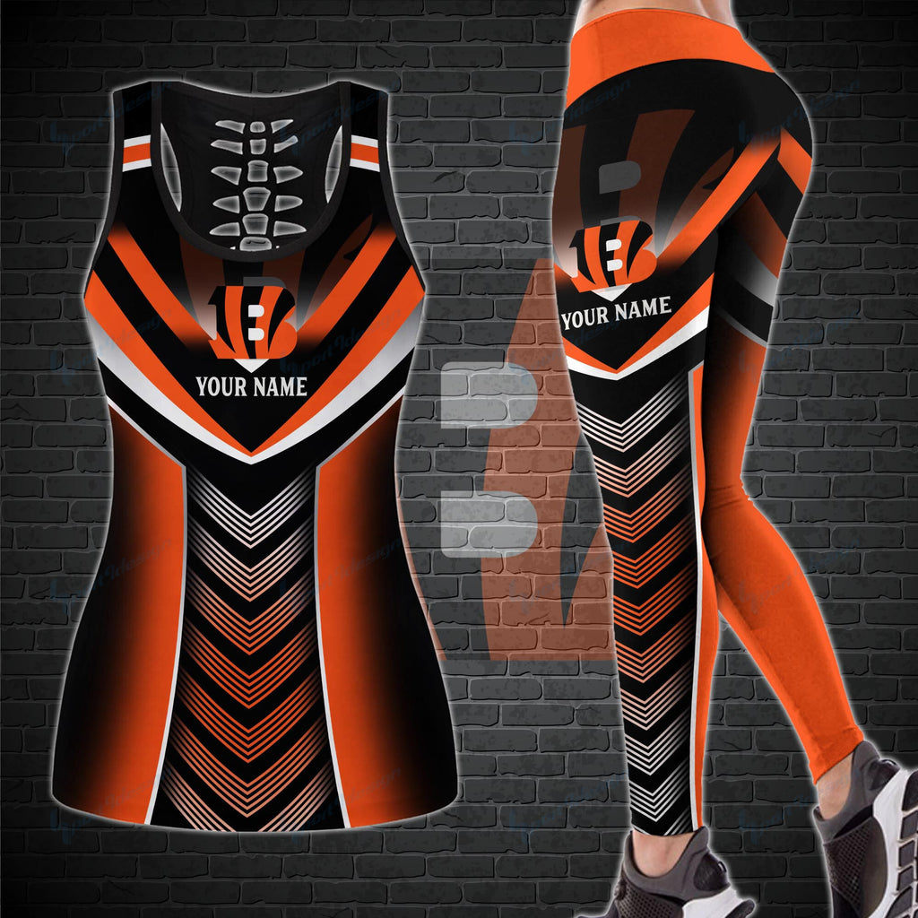 Cincinnati Bengals Personalized Leggings And Tank Top BG07