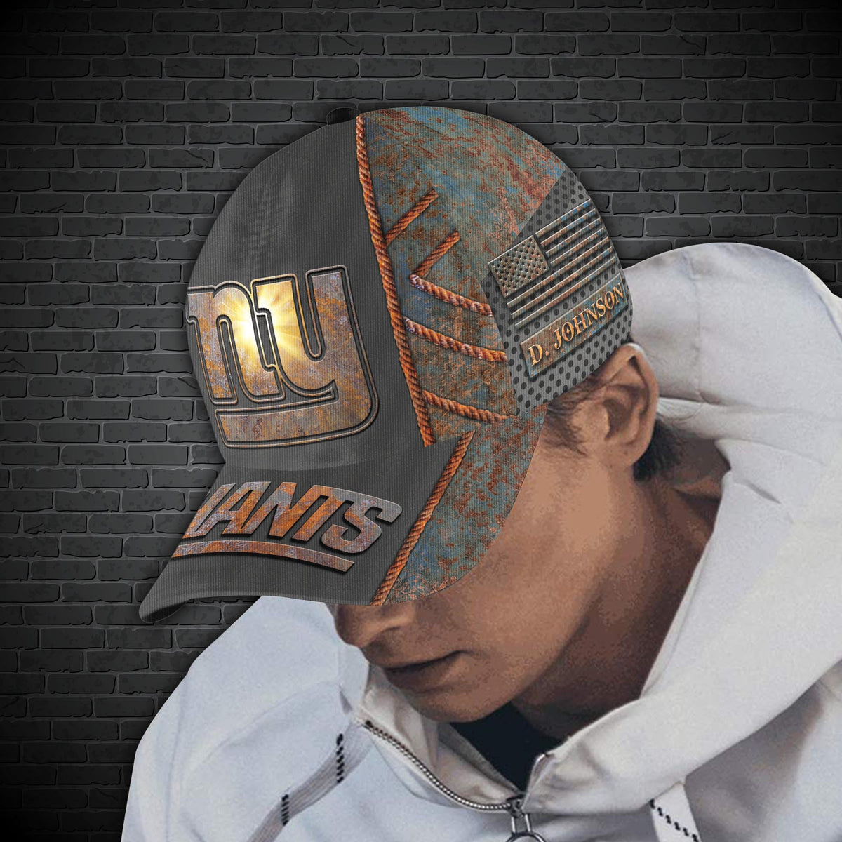 New York Giants Personalized Classic Cap BG198
