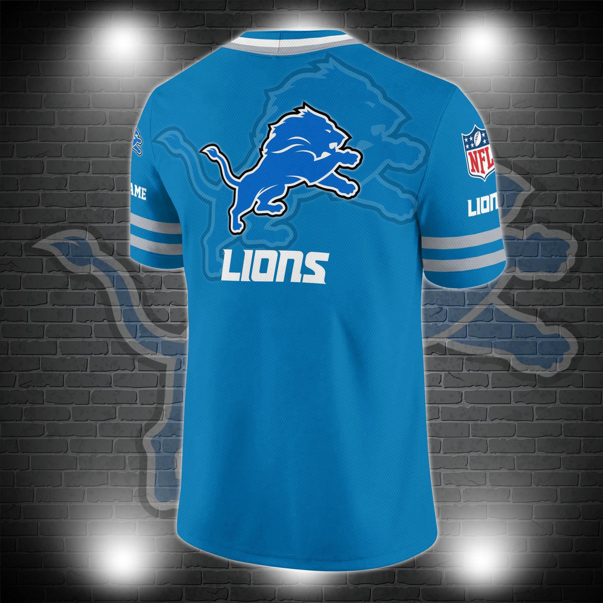 Detroit Lions Personalized V-neck Football Jersey Sport Gifts For Fan AZCVFJ022