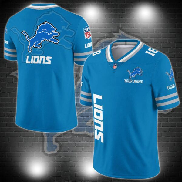 Detroit Lions Personalized V-neck Football Jersey Sport Gifts For Fan AZCVFJ022