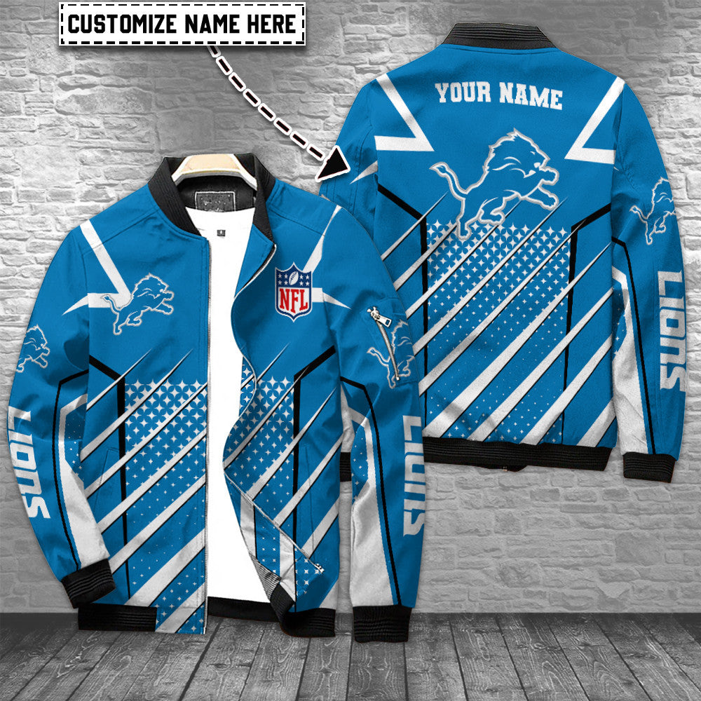 Detroit Lions Personalized Bomber Jacket BG935