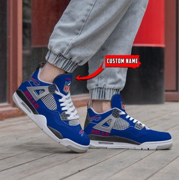 Buffalo Bills Personalized AJ4 Sneaker BG350