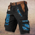 Detroit Lions Pocket Print Cargo Shorts (Belt Not Included) S9MCS140