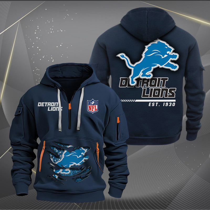 Detroit Lions Heavy Hoodie AZHEAVYHD045