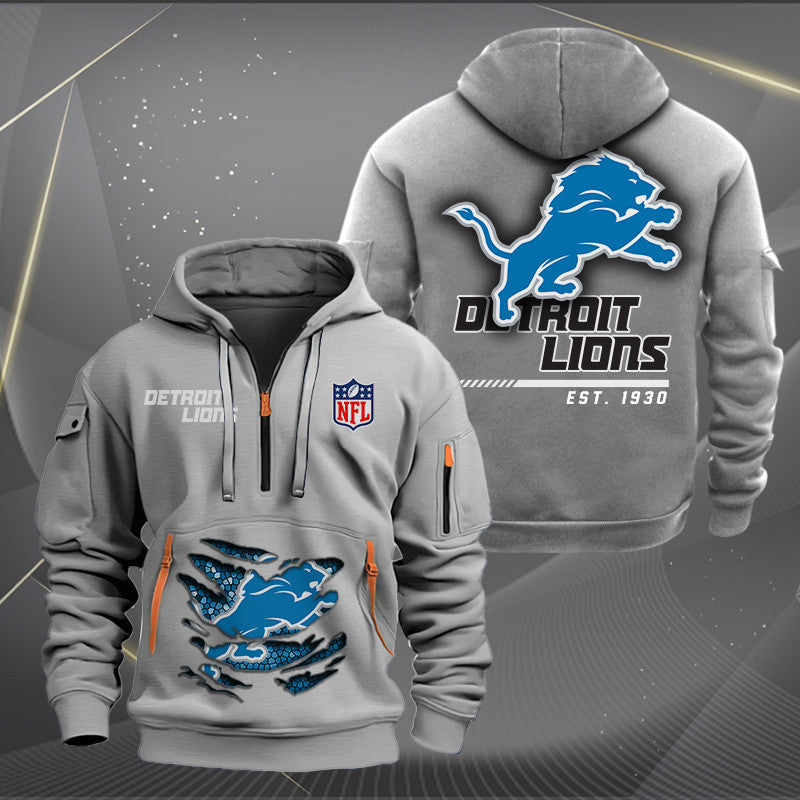 Detroit Lions Heavy Hoodie AZHEAVYHD045