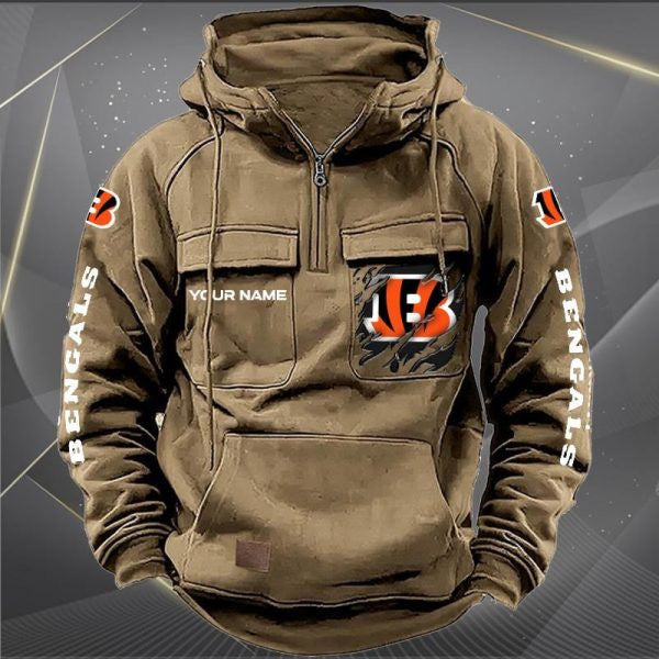 Cincinnati Bengals Vintage Men Hoodie AZVMHD038