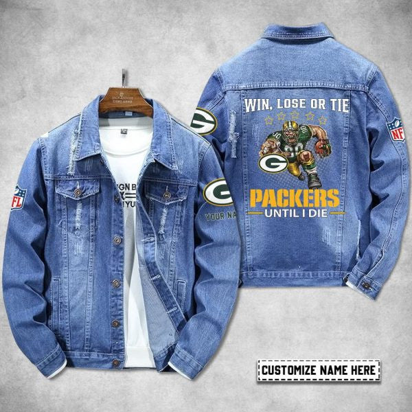 Green Bay Packers Personalized Premium Denim Jacket S9DJ051