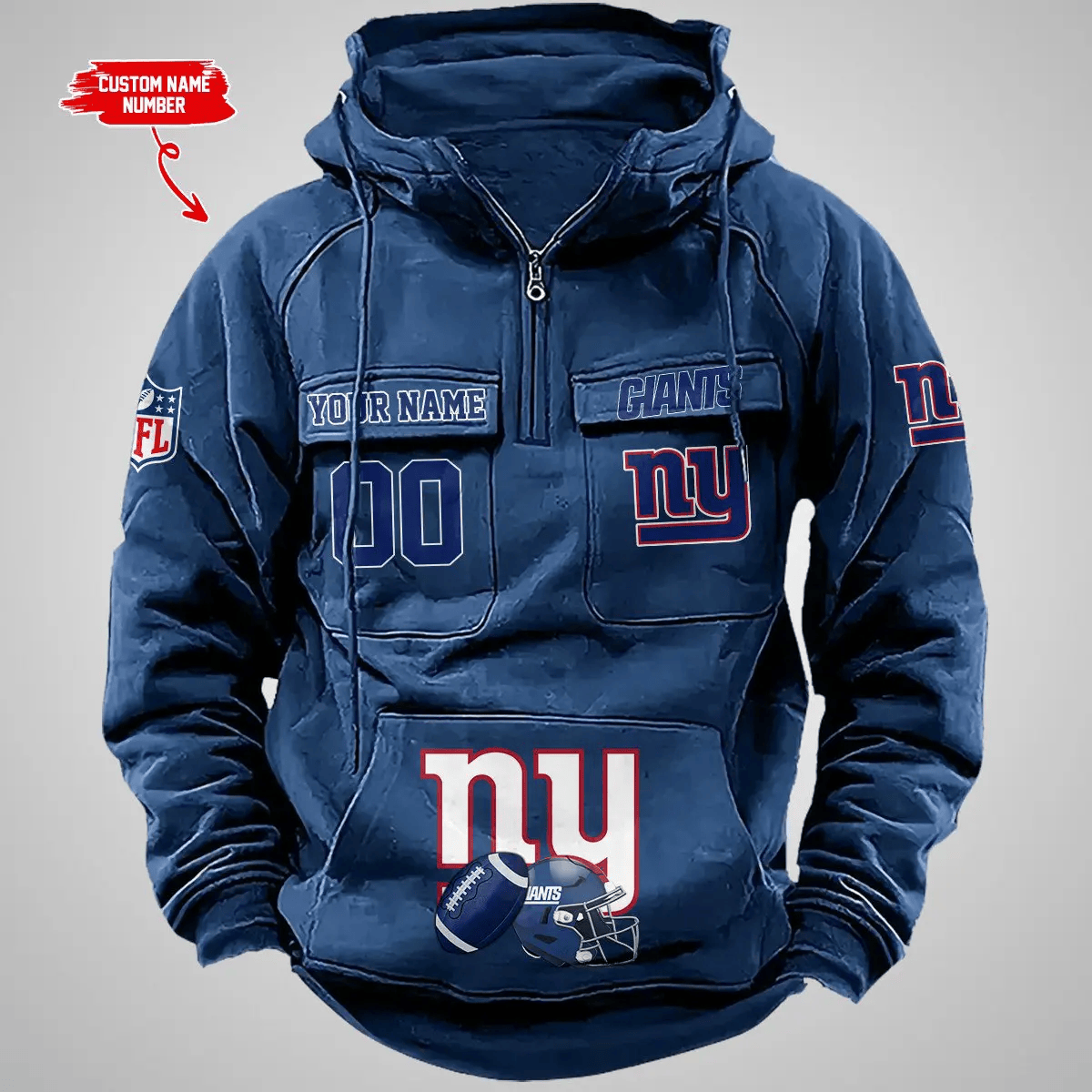 New York Giants Vintage Men Hoodie AZVMHD237