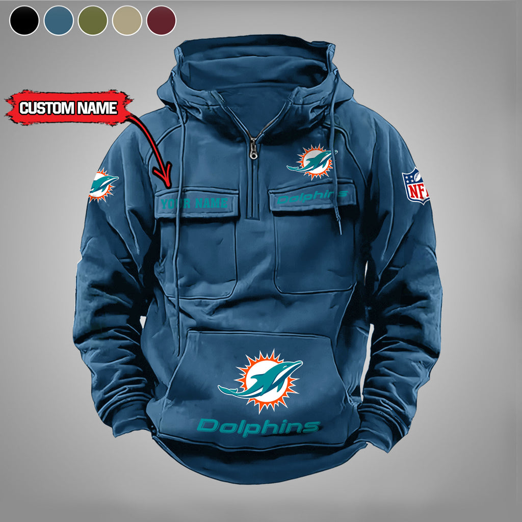 Miami Dolphins Vintage Men Hoodie AZVMHD010