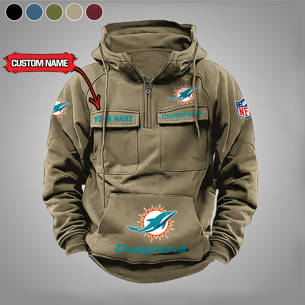 Miami Dolphins Vintage Men Hoodie AZVMHD010