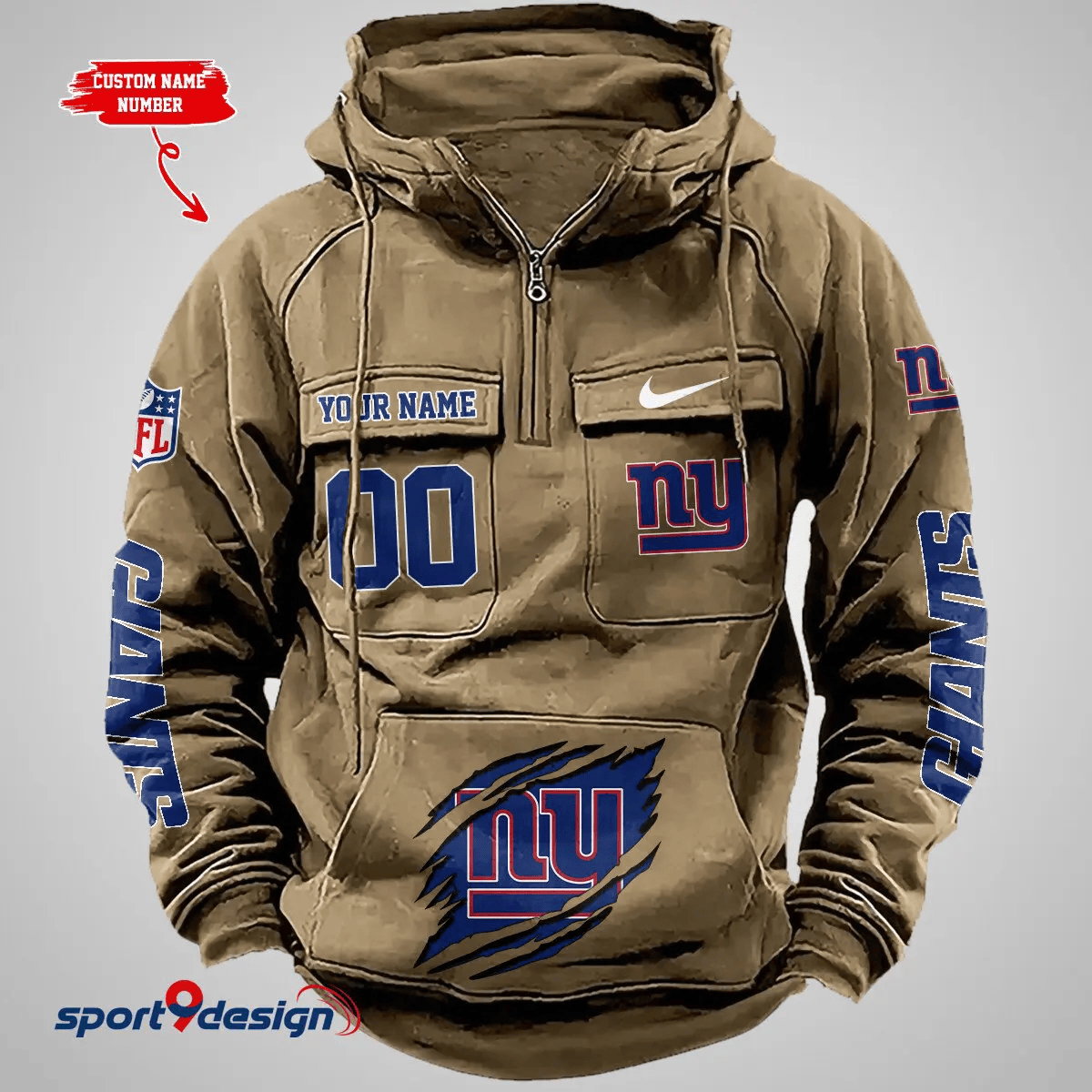 New York Giants Vintage Men Hoodie AZVMHD152