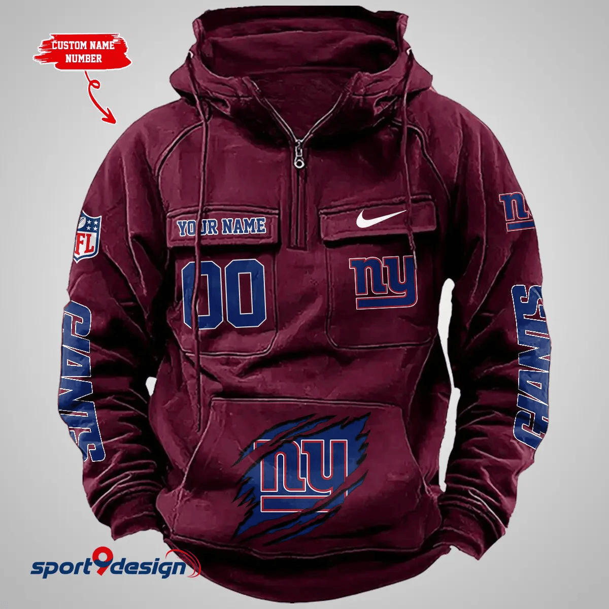 New York Giants Vintage Men Hoodie AZVMHD152