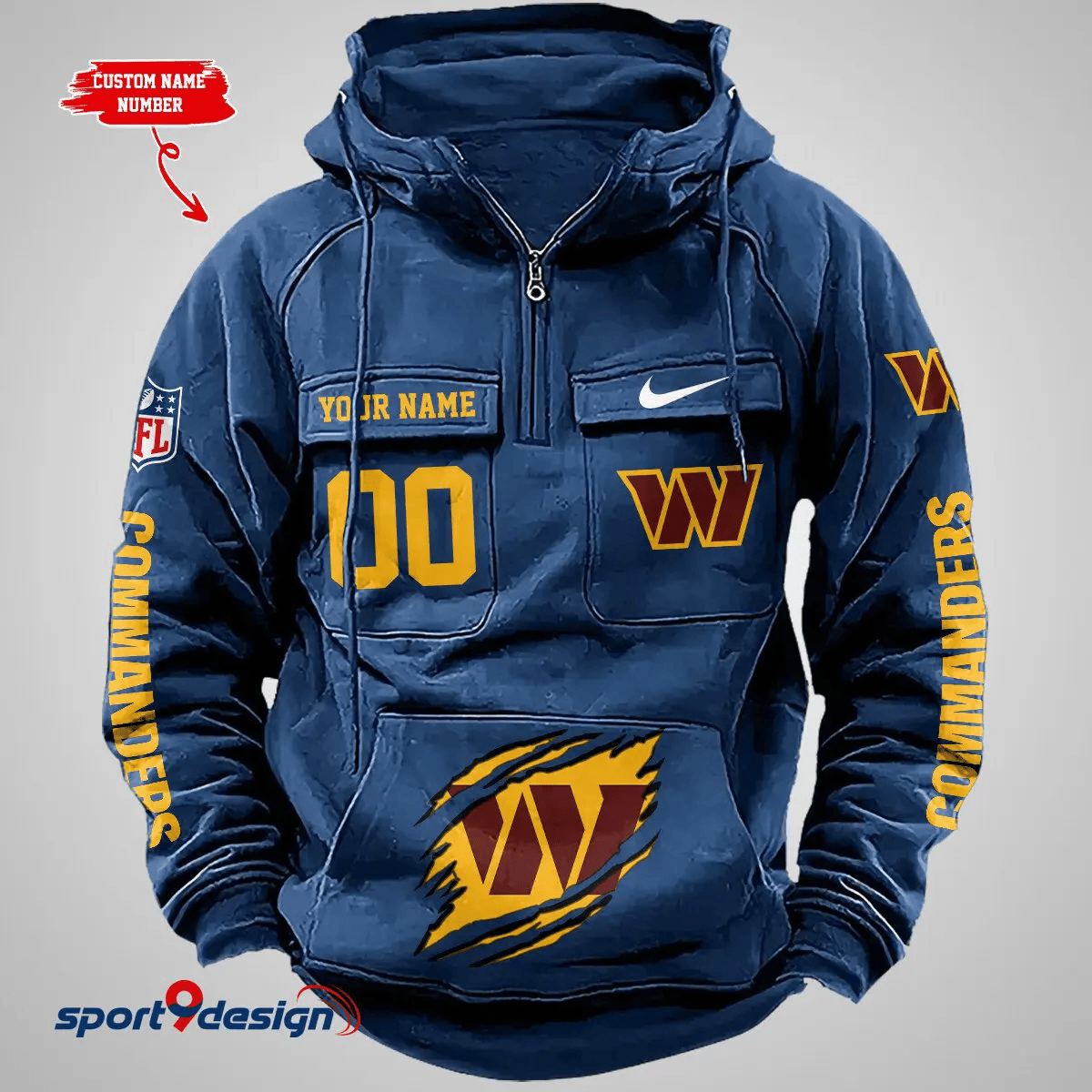 Washington Commanders Vintage Men Hoodie AZVMHD168