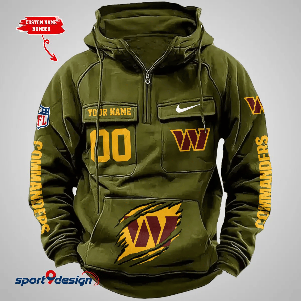 Washington Commanders Vintage Men Hoodie AZVMHD168