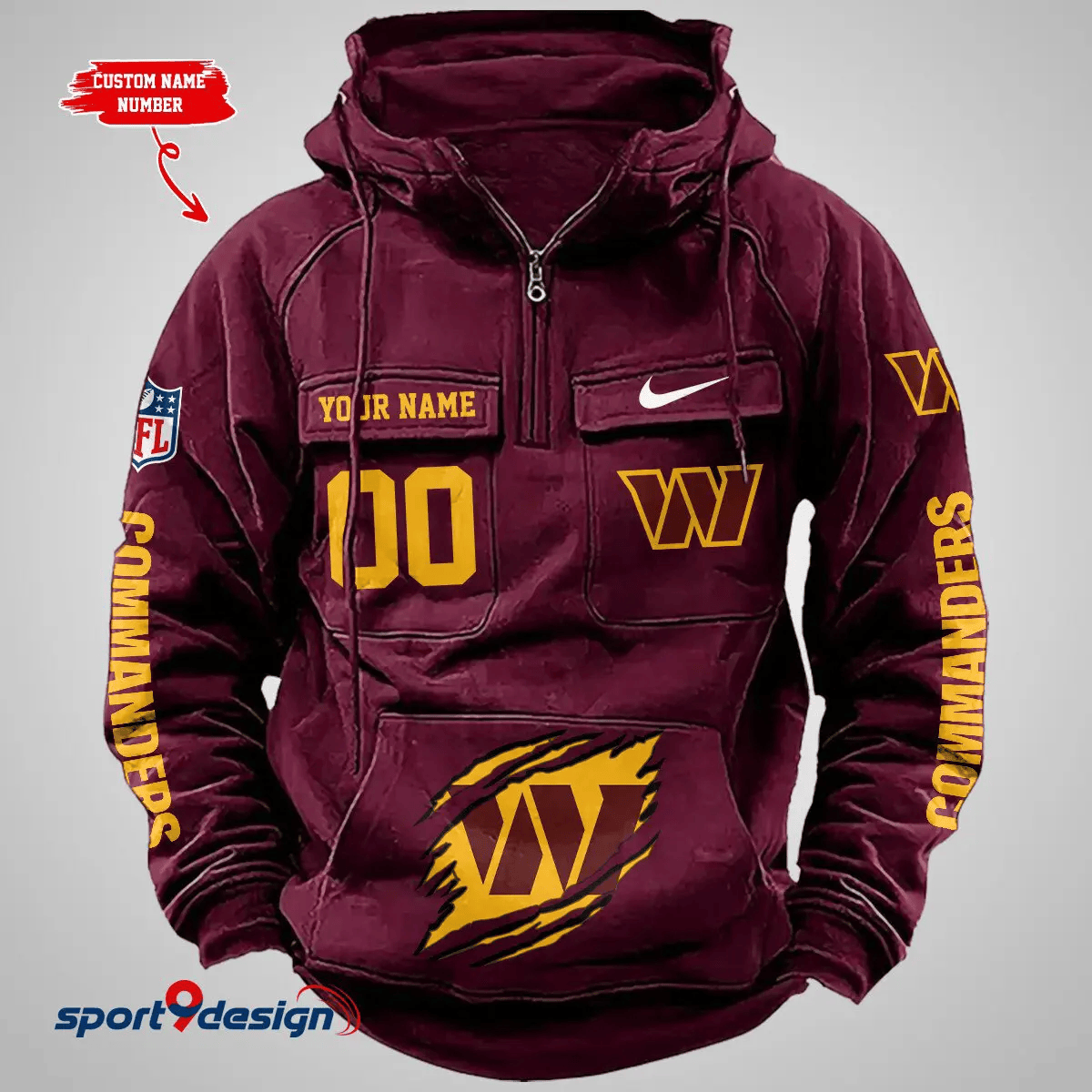 Washington Commanders Vintage Men Hoodie AZVMHD168