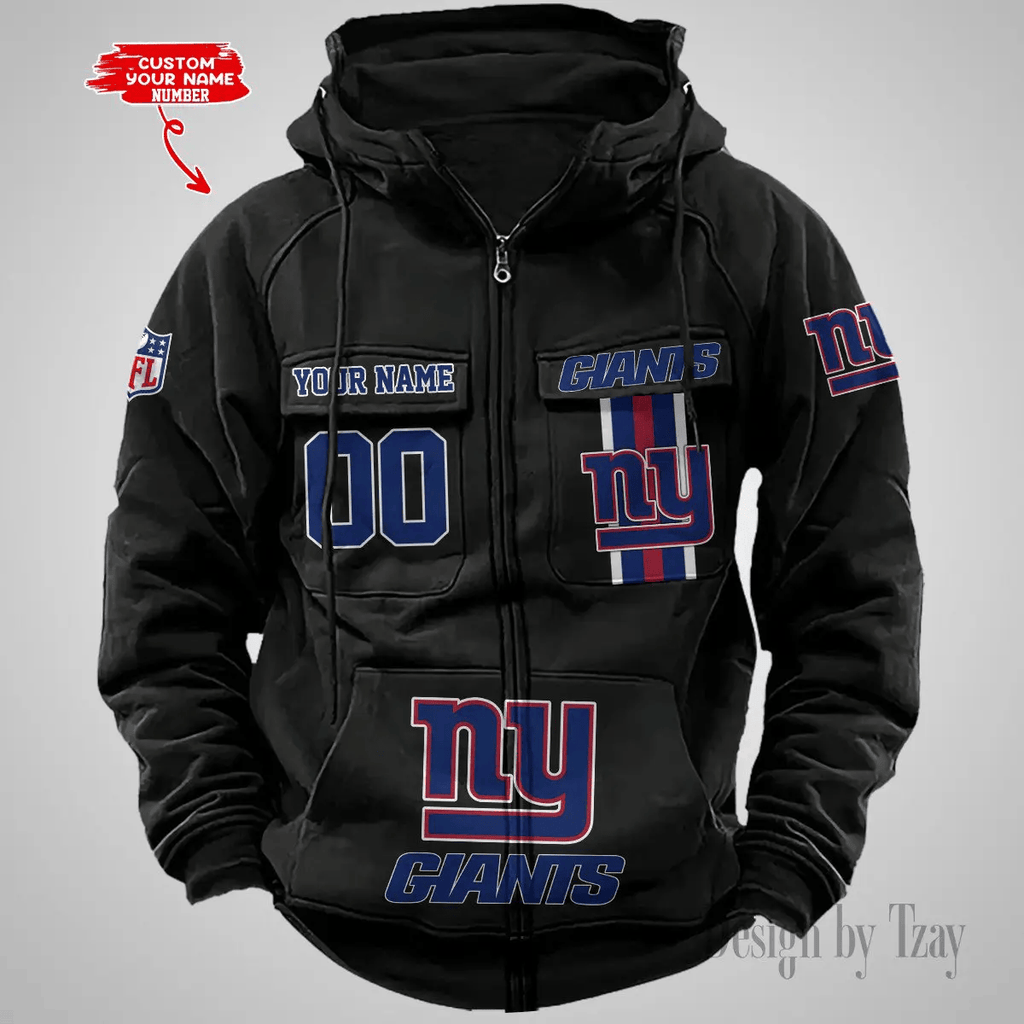 New York Giants Vintage Men Hoodies Zipup DV6 AZVMHD435