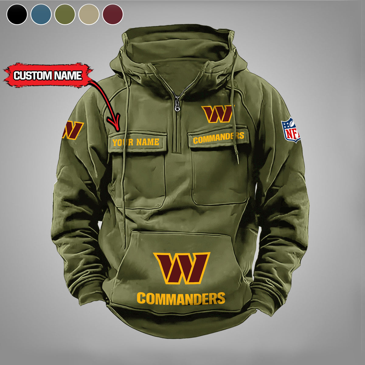 Washington Commanders Vintage Men Hoodie AZVMHD008