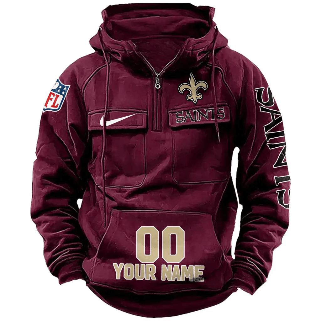 New Orleans Saints Vintage Men Hoodie AZVMHD084