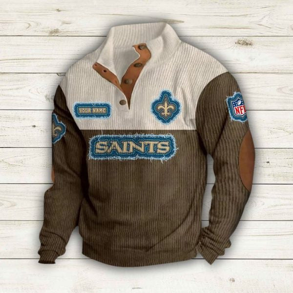 New Orleans Saints Premium Personalized Game-Day Pullover S9DBSCH183