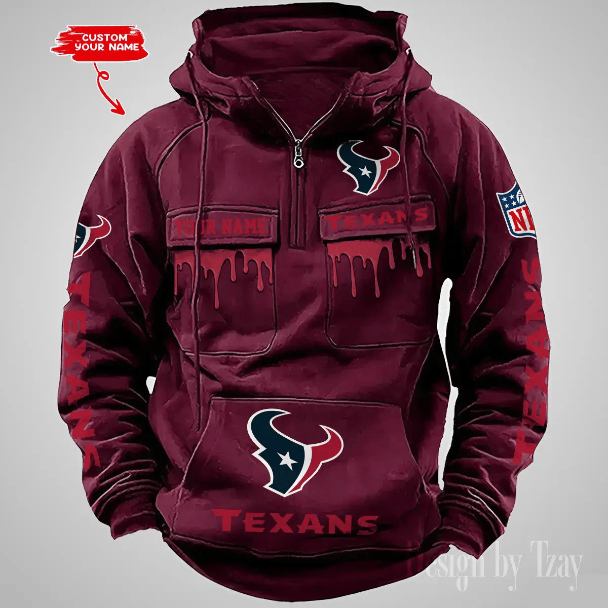 SPTAZVMHD488-Houston Texans Vintage Men Hoodie DV22