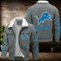Detroit Lions Men's Thickened Corduroy Jacket ANZANZTCJ011