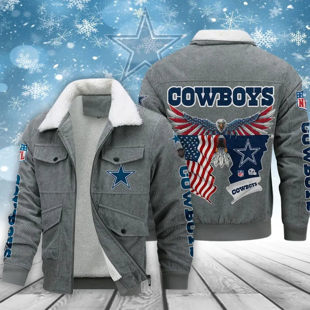 Dallas Cowboys VITCJ081 Men’s Thickened Corduroy Jacket